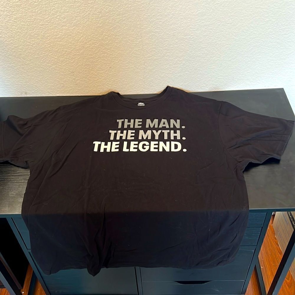 Men's Black Short Sleeve T-Shirt - Novelty - Size 2XL